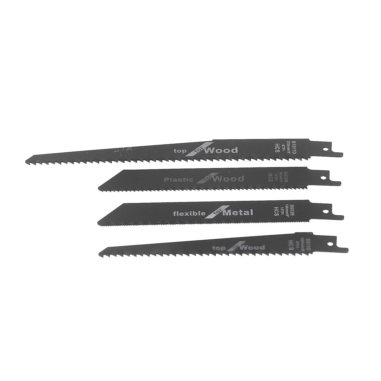 4 Piece Reciprocating Saw Blade Set, Reciprocating Saw Blades for Wood, Plastic and Metal
