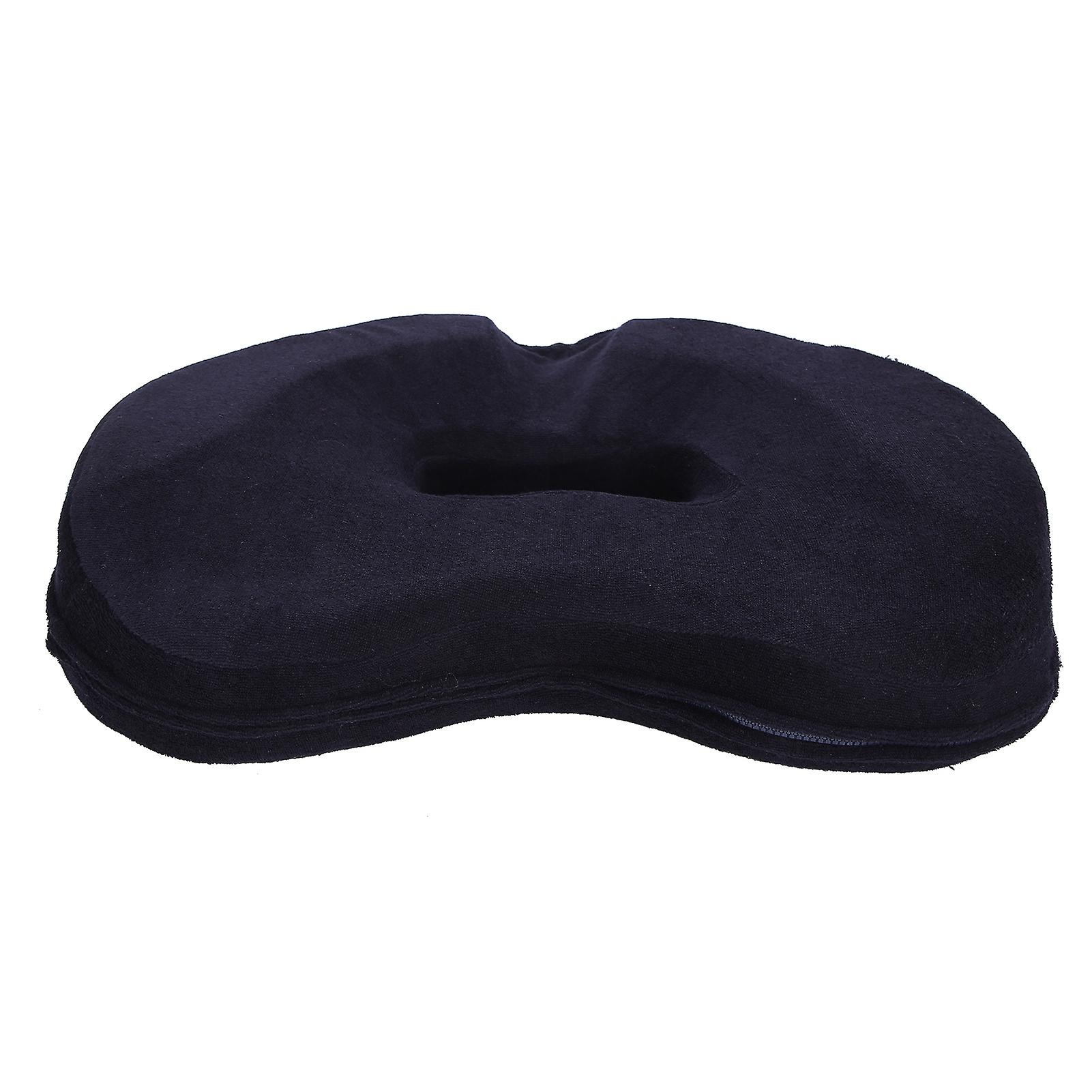 Coussin orthopédique en forme de U pour le coccyx, correcteur de posture assise, soulagement de la douleur, bleu