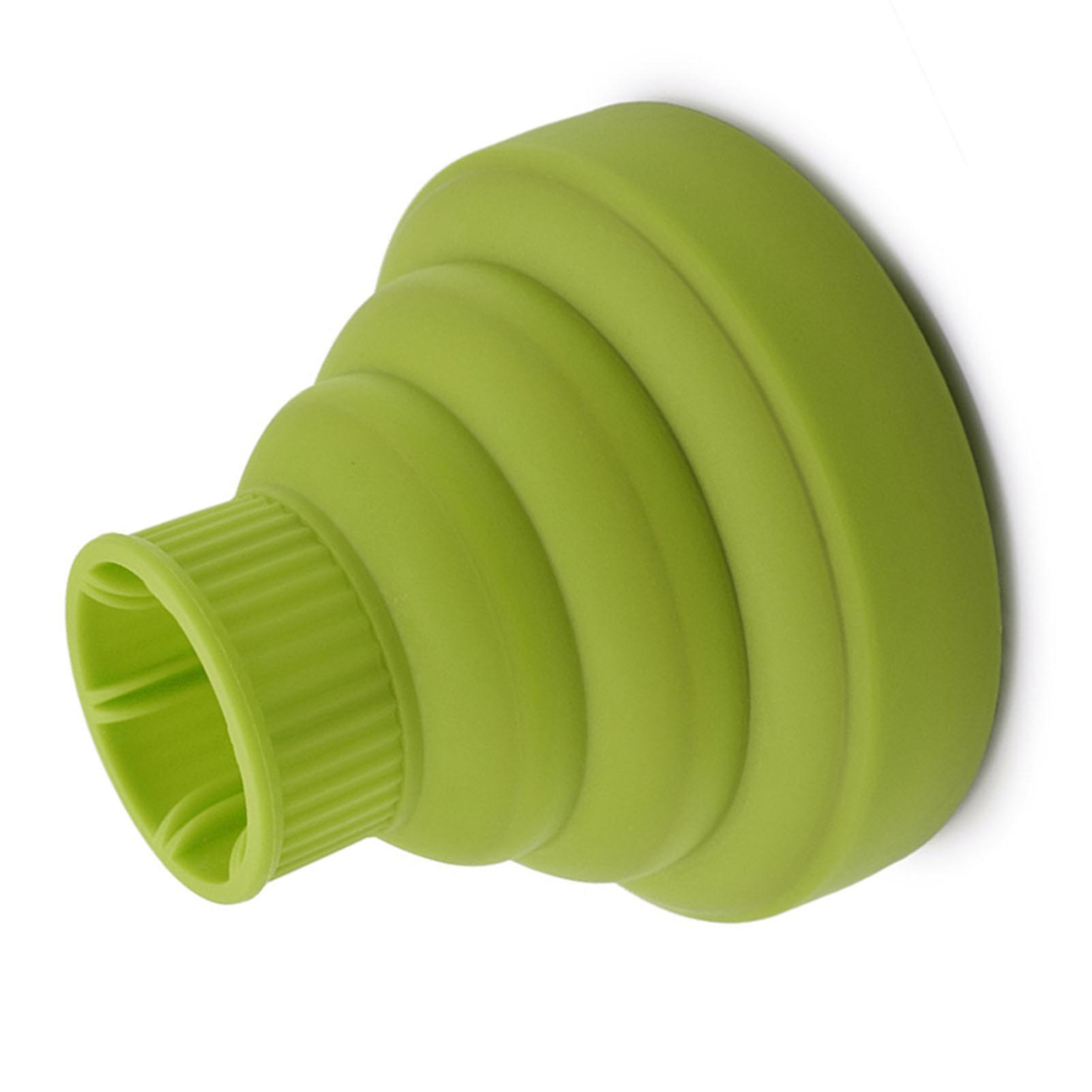Silicone Collapsible Hair Dryer Diffuser Travel Portable Folding Blow Dryer Diffuser Attachment Green 