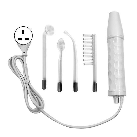 High Frequency Face Wand with 4 Different Tubes Portable Handheld Multi-Function Painless Electrotherapy Machine Face Care Beauty Device (UK Plug)