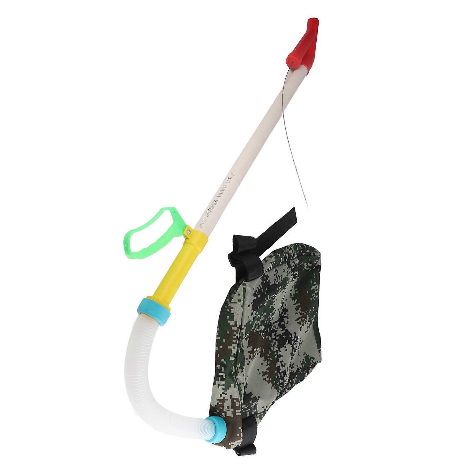 Beans Planter Flexible Handle Manual Fertilizer Spreader with Bag for Farm Corn Vegetables Sugar Cane Fruit Trees