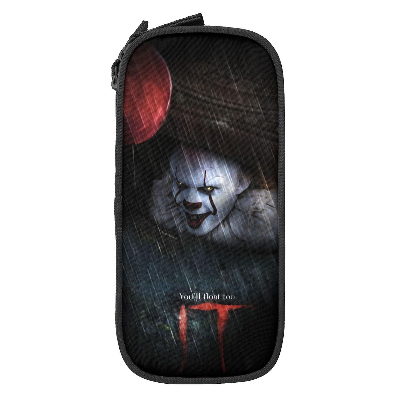 ジッパー付きペニーワイズペンケース、大容量ペンポーチ、大容量収納バッグ、耐久性のあるペンボックス、子供のための新学期用品、ティーン、学生、男の子、女の子