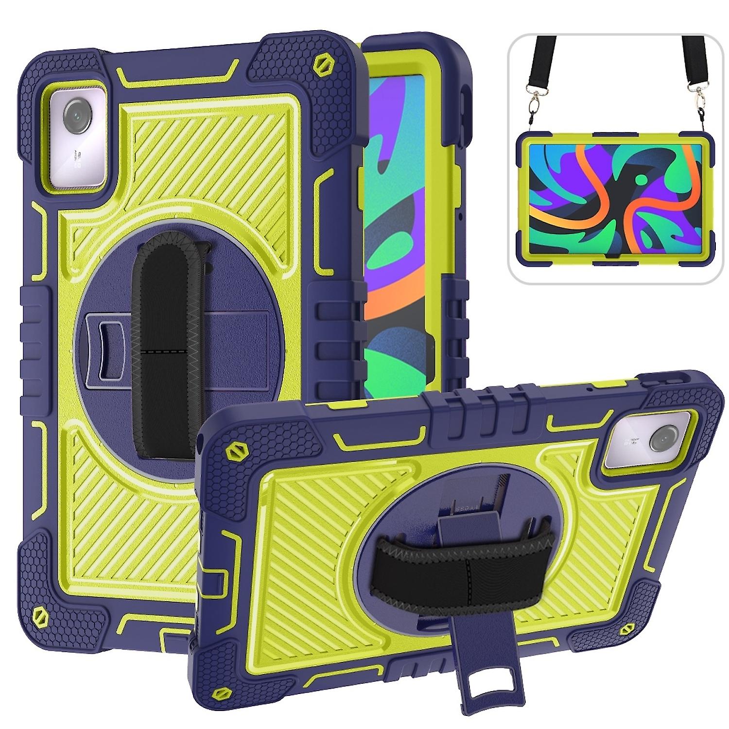 For Lenovo Tab M11 Hybrid 360 Degree Holding Loop Bag Case Green