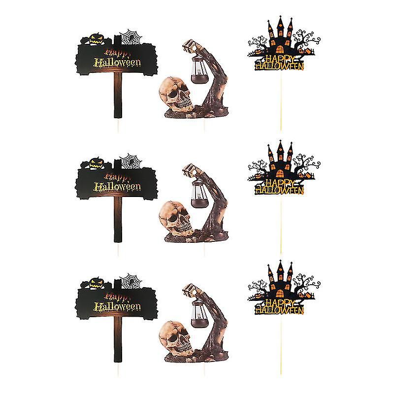 9pcs Halloween Cake Picks