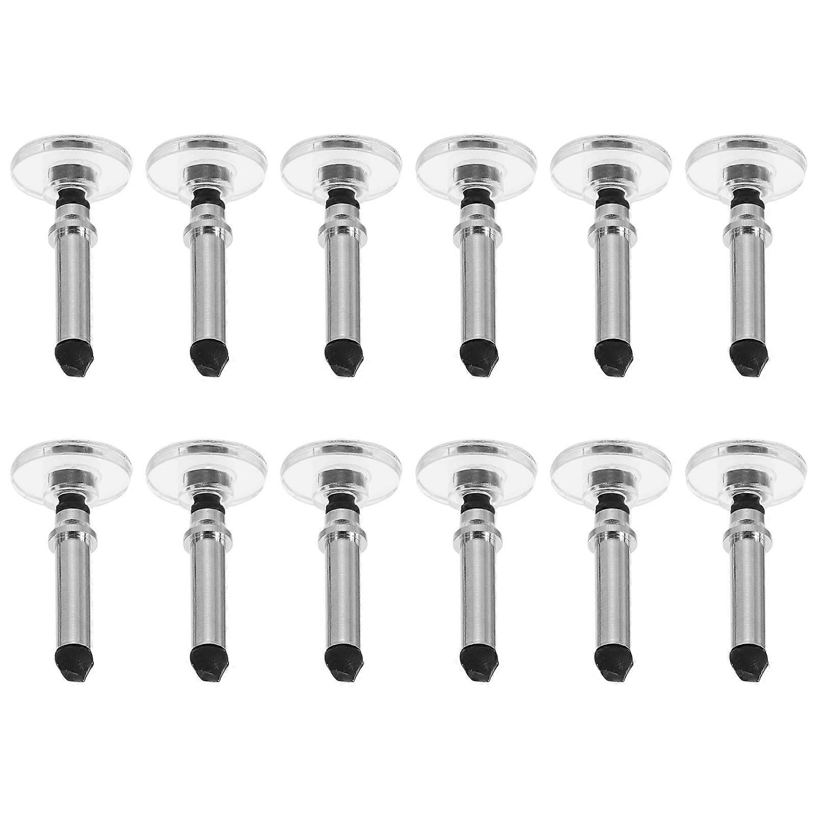12pcs Universal Replacement Disc Tips for Touch Screen Devices (Silver)