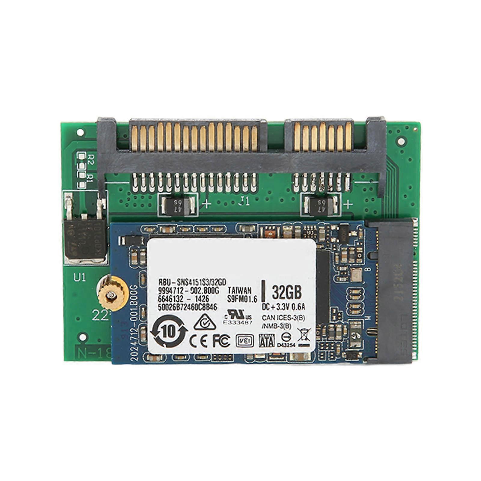 محول SATA M.2 SSD 2 في 1 سعة كبيرة مستقرة موثوقة التوصيل والتشغيل ملحقات الكمبيوتر 32GB