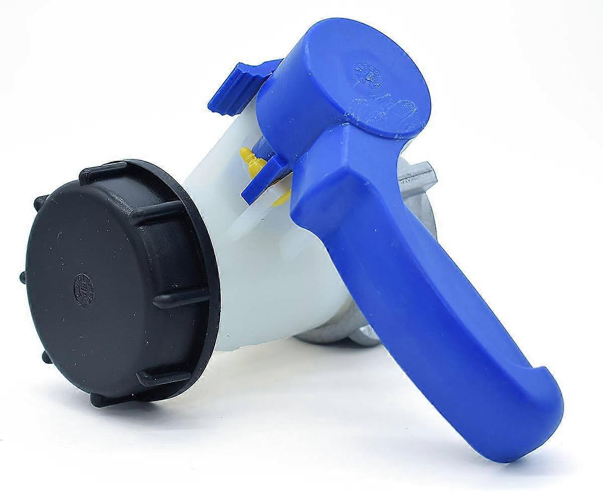 Butterfly valve with aluminum floating nut S60x6 for 1000 liter IBC tank - S60x6