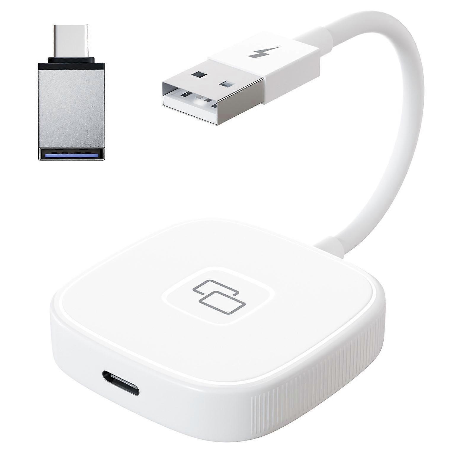 Carplay Mirror Adapter Filaire Carplay Mirrorring Dongle Phone Screen Mirroring Device pour IOS Phones Square