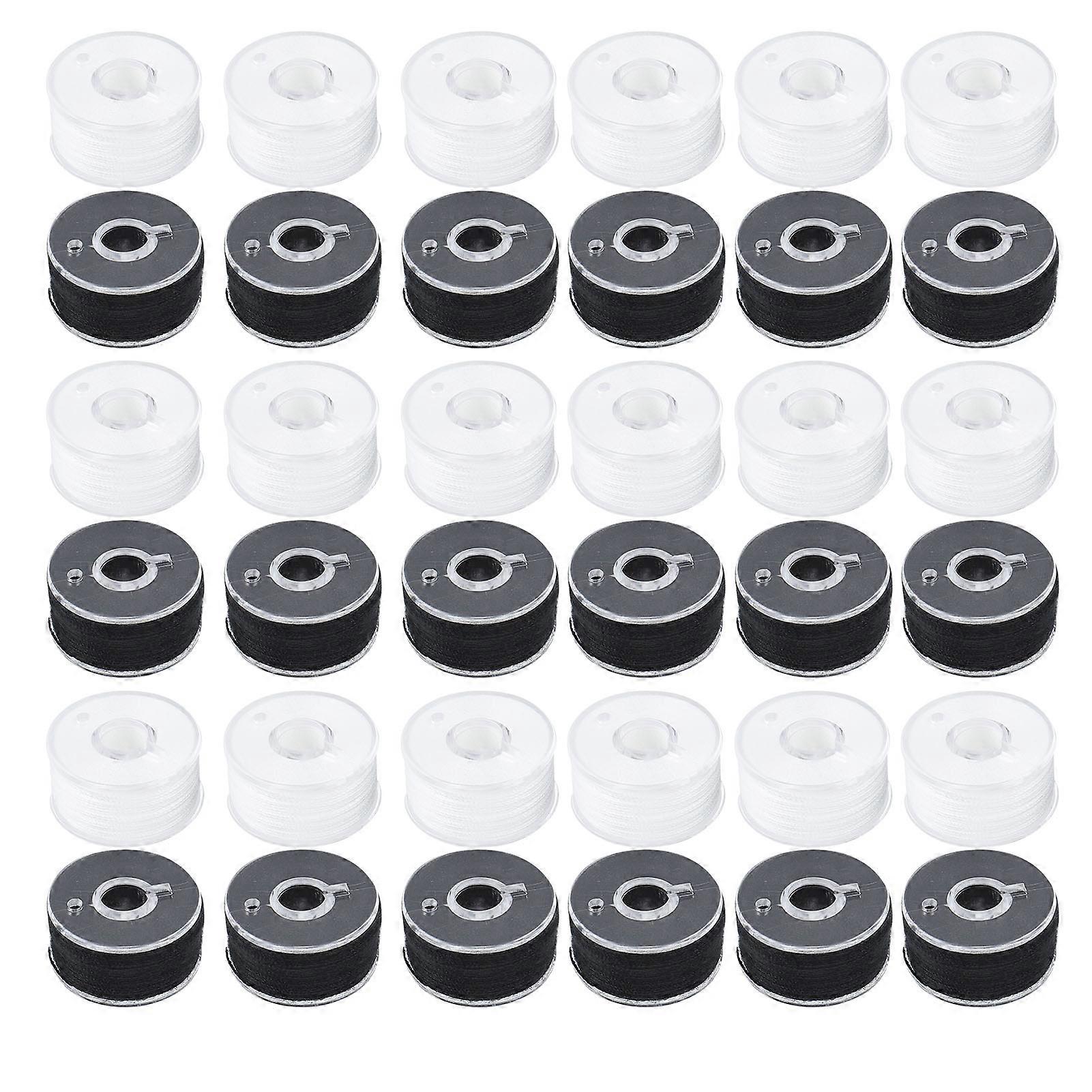 Bobbins Box Set with Sewing Threads Sewing Accessories 36 Grids Transparent Boxed