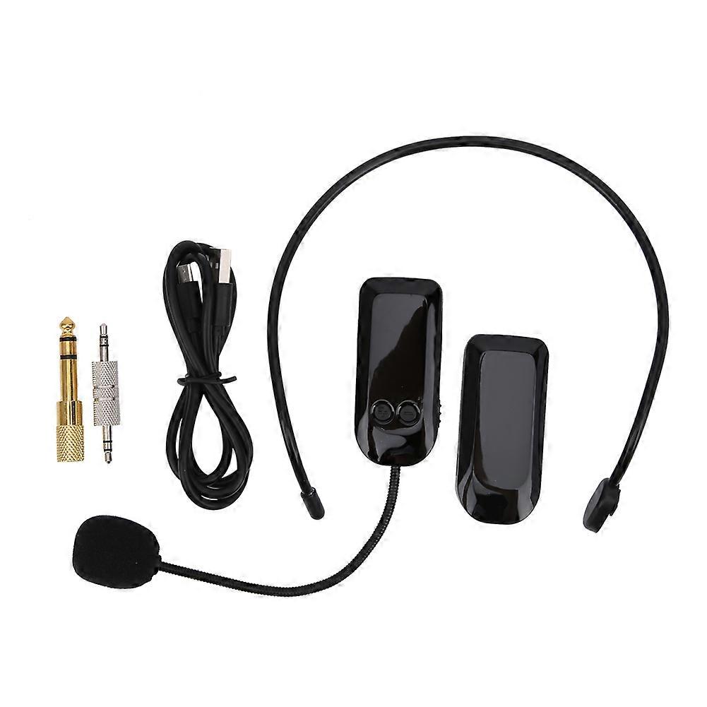 2.4G Wireless Microphone Head Wearing 3.5mm 6.35mm Plugs Speaker Power Amplifier Computer Mixer