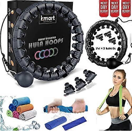 Smart Weighted Exercise Rings, Ρυθμιζόμενα Fitness Exercise Weighted Exercise Rings - 24 Αποσπώμενοι Κόμποι/Σύνδεσμοι-Μαύρο
