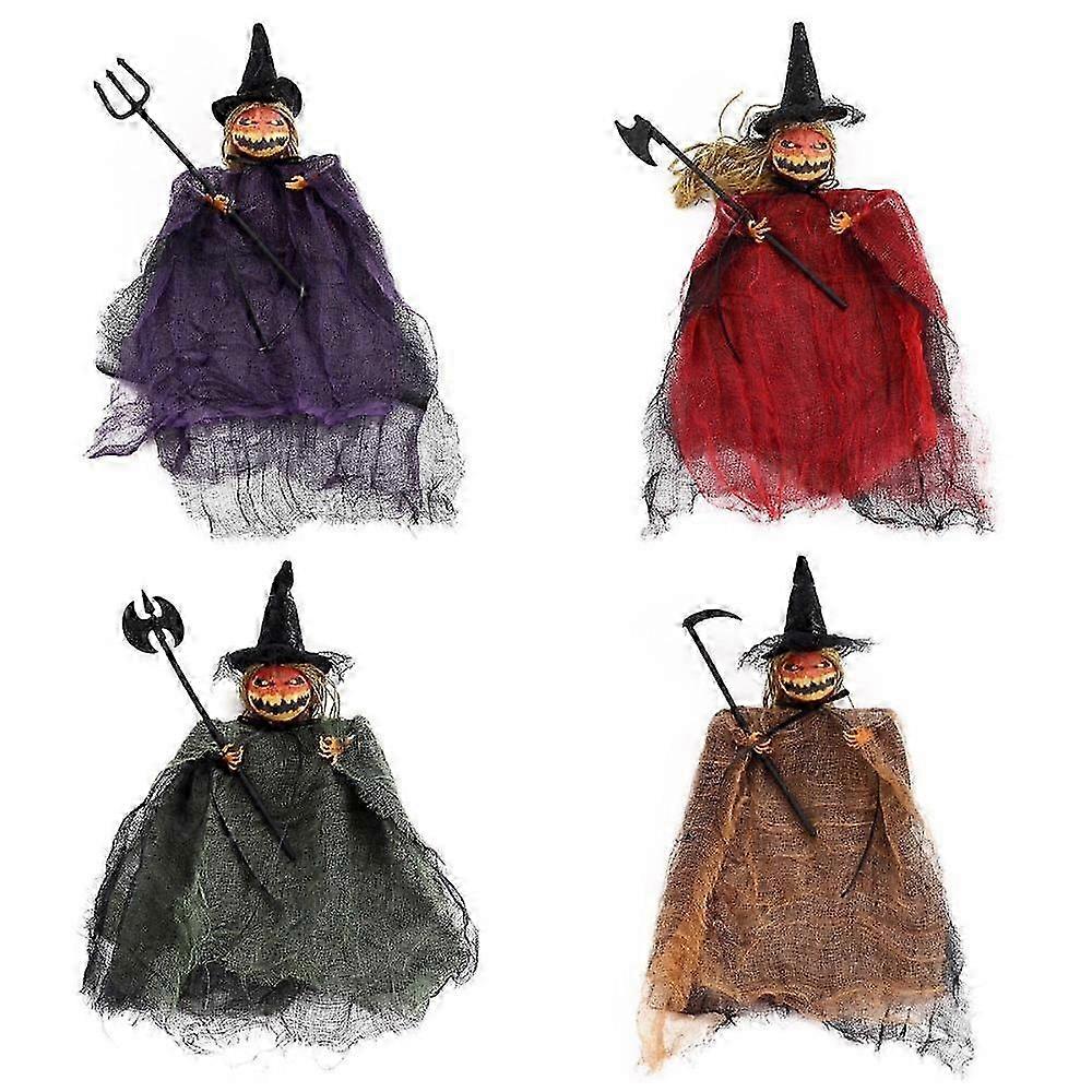 Halloween Decorations Horror Pumpkin Pendant Ghost Props 4 Pack