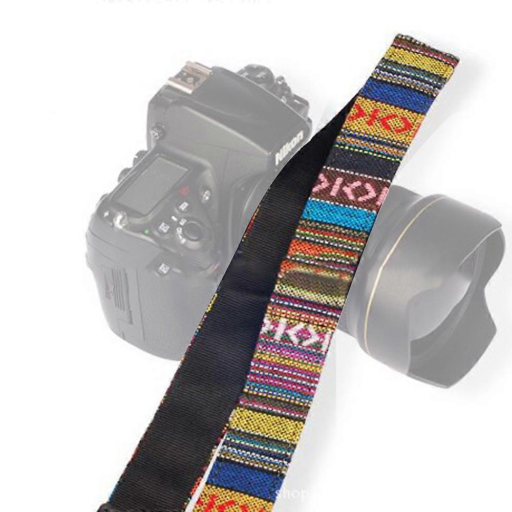 Woven Vintage Camera Strap for DSLR - Embroidered Elegant Design