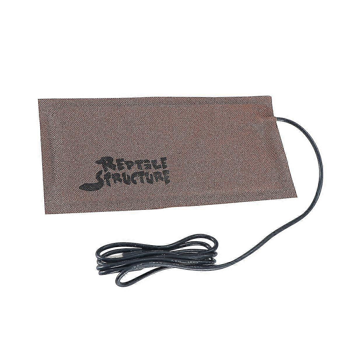 1pc Usb Reptile Heating Pad Mat Adjustable Temperature Reptile Tank Warmer Mat For Turtle Lizard Size S (coffee)