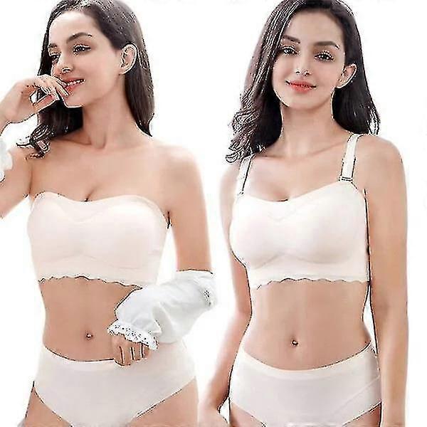 Womens Sexy Strapless Invisible Push Up Bra