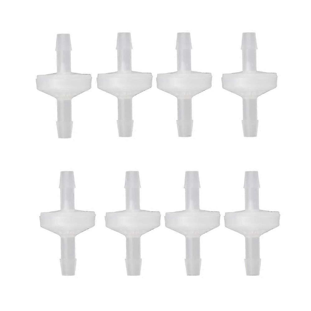 8 Pcs 1/4inch Check Valve 6mm Pvdf One Way Valve Inline Check Valve Non Return Check Valve For Fuel