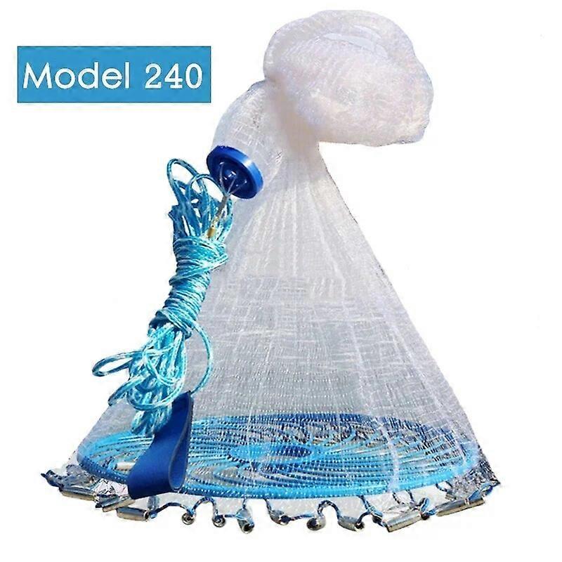 Lawaia Deep Hole Cast Net Lron Steel Pendants Fishnet Blue Ring American Style Small Mesh Catch Fish Casting Network