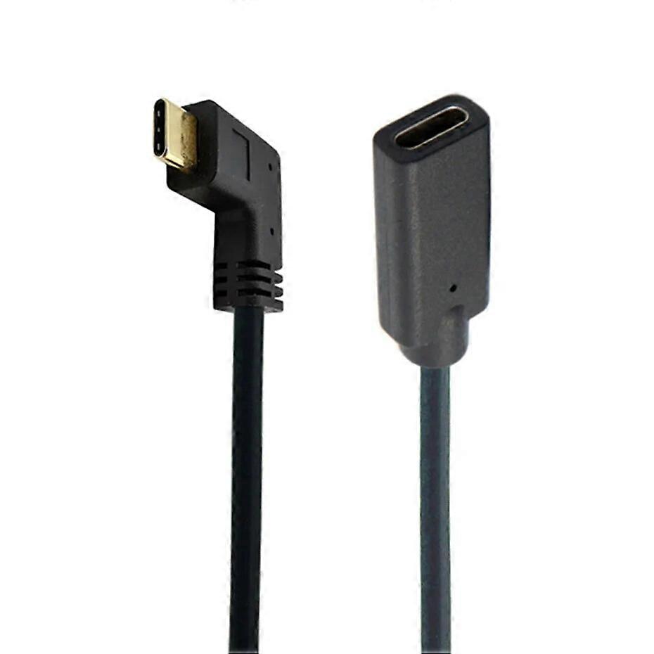 Oro 0,3 m 0,6 m 1 m 1,8 m Type-C USB 3.1 maschio a USB-C femmina Prolunga a 90 gradi Cavo dati Cavo di prolunga Design reversibile 10 Gb/s