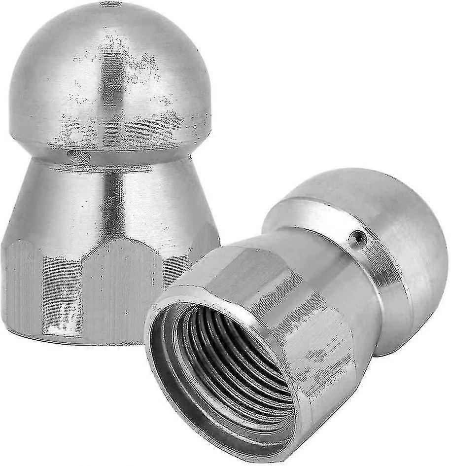 2pcs高圧上下水道ジェットクリーニングノズル3 / 8inステンレス鋼管および排水ワッシャーアクセサリー、ステンレス鋼3/8インナーワイヤーピップ