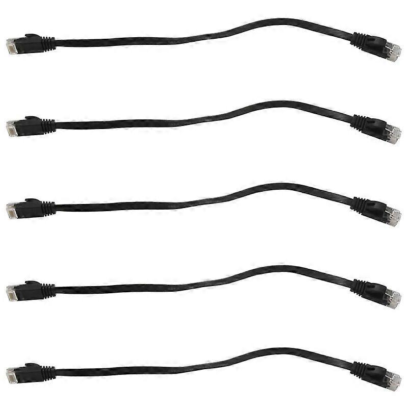 30 Pcs 1 Ft Flat Internet Network Cable Solid Cat6 High Speed Patch Lan Wire With Snagless Rj45 Connectors