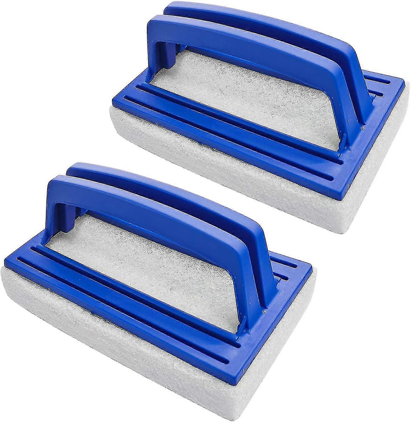2 Pool Wall Brushes, Cleaning Sponges
