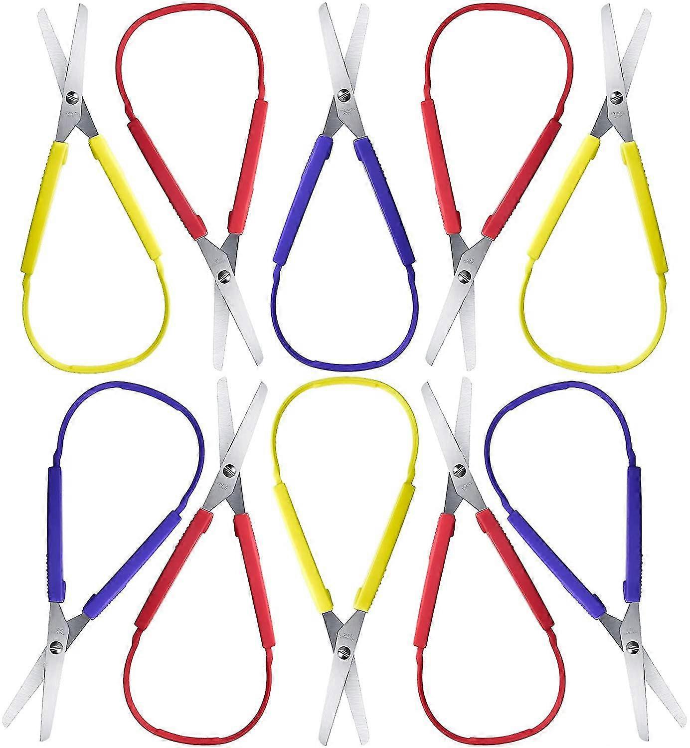 Loop Scissors Teens Adults Loop Scissors Adaptive Cutting 10pcs 8in