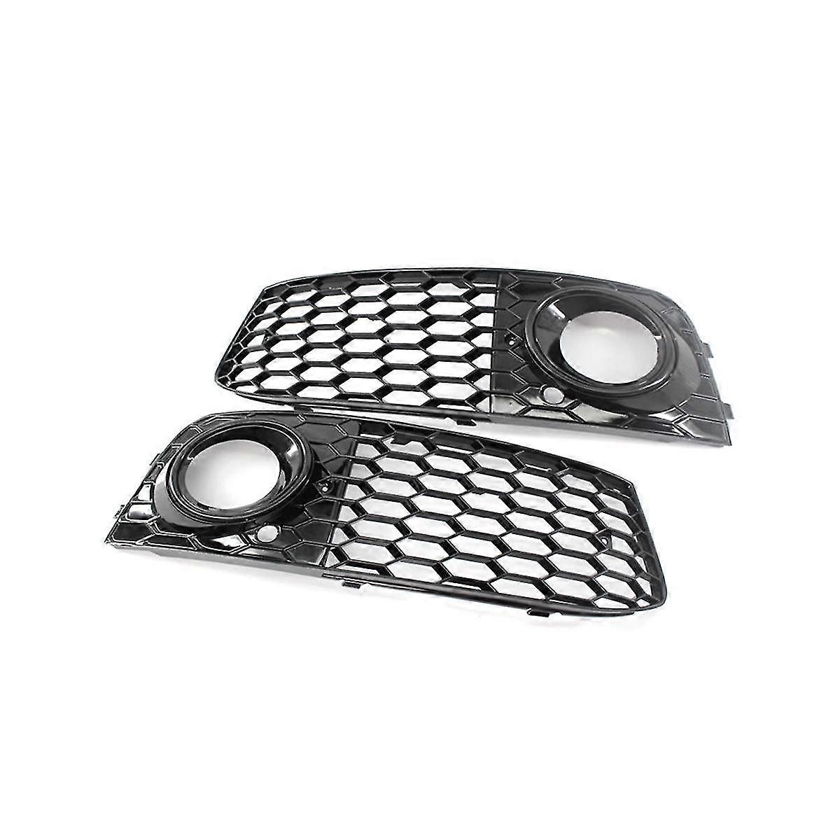 Honeycomb Mesh Fog Light Trim Fog Lamp Grille For A4 B8 Rs4 2009-2012 Glossy Black 8kd807682 8kd807