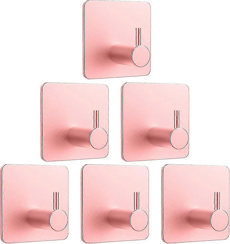 Stick On Hooks, 6 Pack Acsergery Extra Strong Self Adhesive Hooks Heavy Duty To 5kg Gift