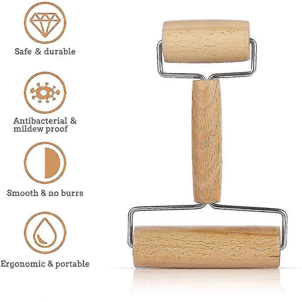 Wood Rolling Pin,dough Roller Pizza Roller Cookie Baking Accessories