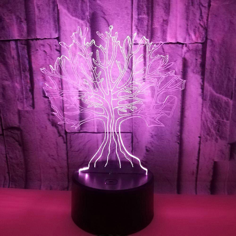 ضوء الليلة ثلاثية الأبعاد مع فن السايبربانك والتصميم المستقبلي ، ومؤثر بصريا ، ومصدر ضوء LED ، مثالي للديكور المنزلي والهدايا (الكراك)