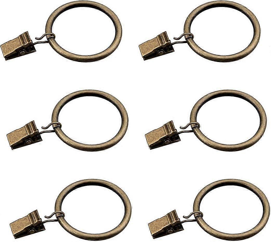 Silver Curtain Ring Clips With Hook, 30 Pack Rustproof Metal Drapery Ring/hanger