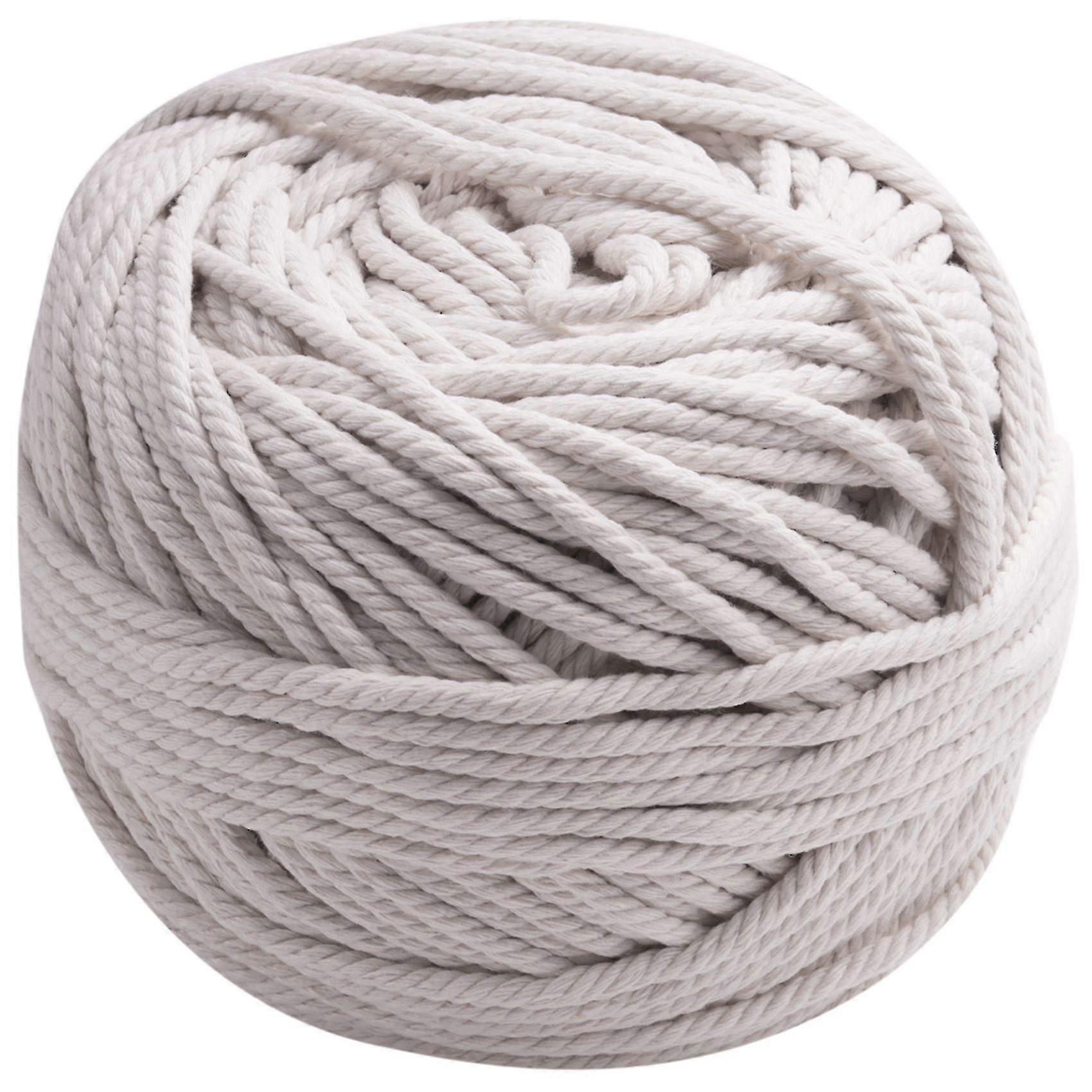 1pcs Durable 4mmx100 Meters Natural Beige White Macrame Cotton Twisted Cord Rope Diy Home Textile A