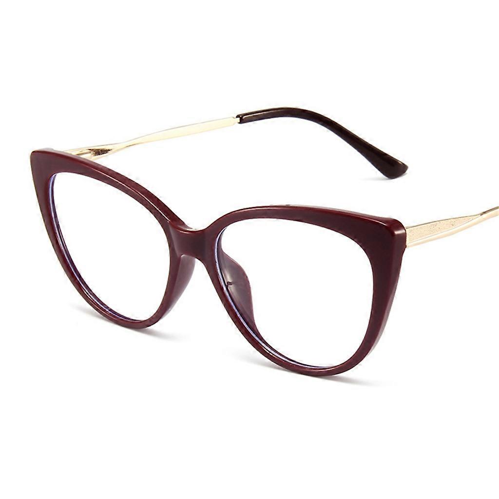 Oversized Cat-Eyes Blue Light Blocking Glasses TR90 Frame Retro Vintage