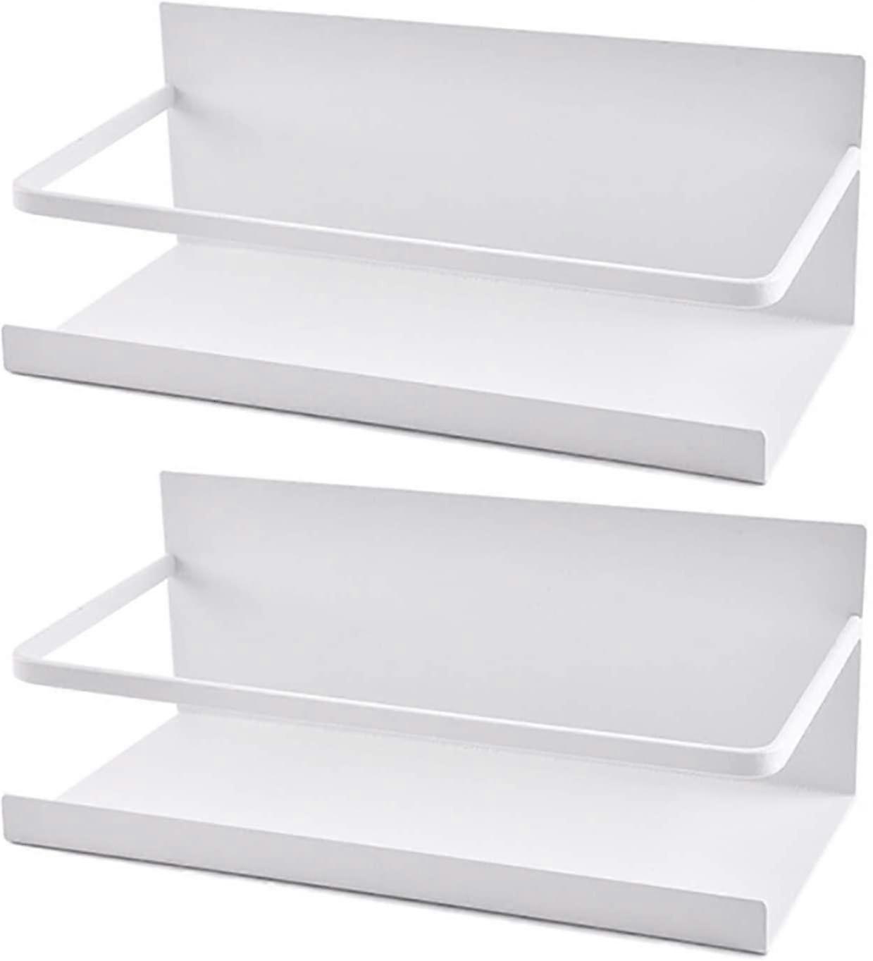 Spice Rack Magnetic Spice Rack Durable Magnetic Shelves For Refrigerator Easy To Use 2 Pack (white)