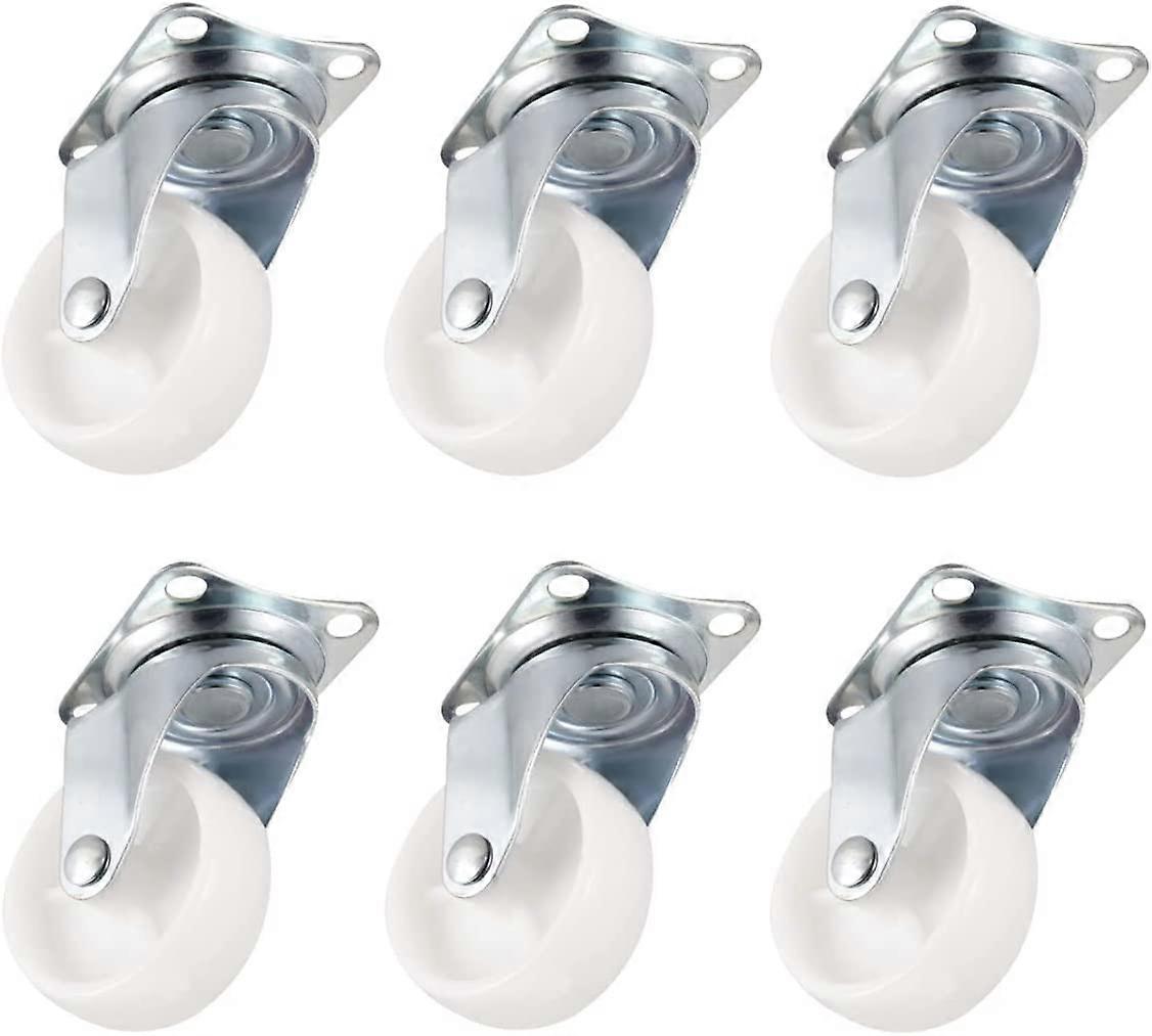 6 kpl Universaalit kääntyvät pyörät Kumivanteet Pyörät Pyörät Raskaat pyörät