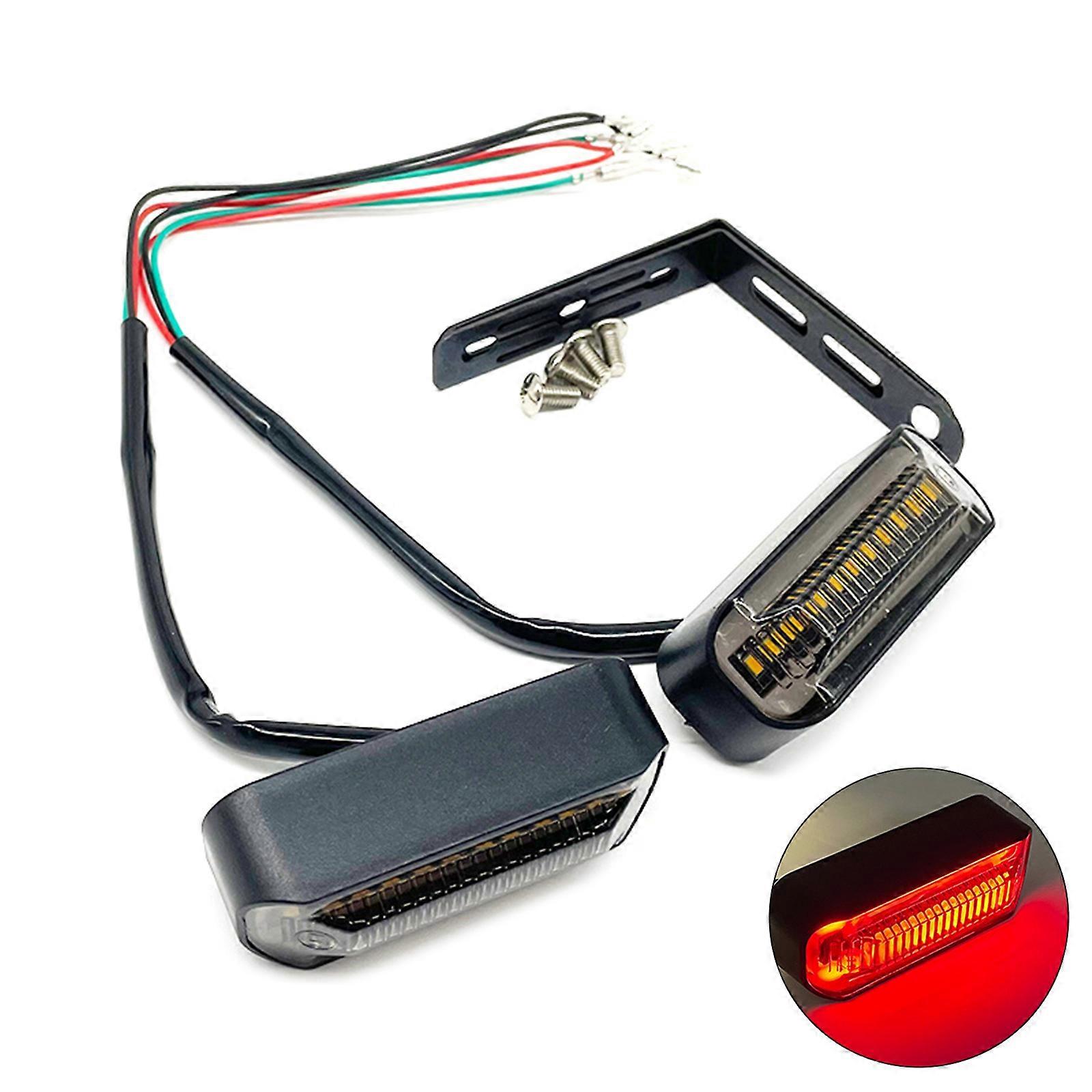 2x Motorcycle LED Turn Signals Flashing Blinker Light Indicator Sequential Lamp