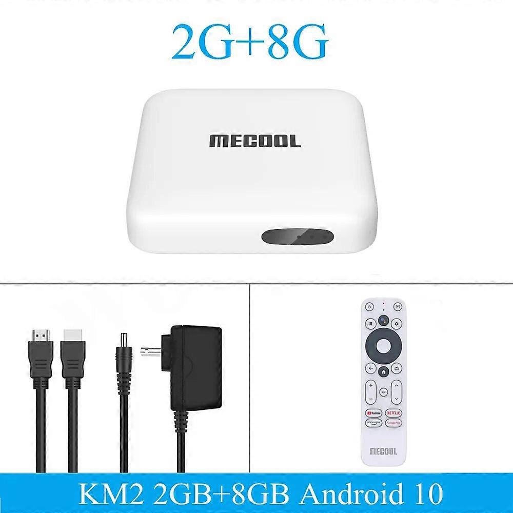 KM2 Smart TV Box Android 10.0 Google Certified Dolby TV-Box DDR4 2GB 8GB BT4.2 2T2R 2.4G/5G Wifi 4K Media Player Set Top