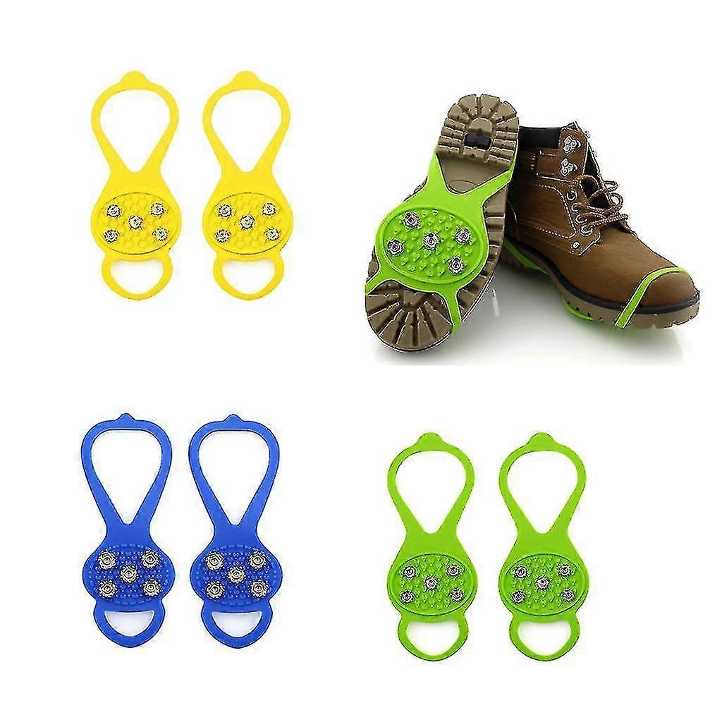 3ペアアイスグリップアイゼントラクションクリーツ5歯アンチスリップ38-48靴用