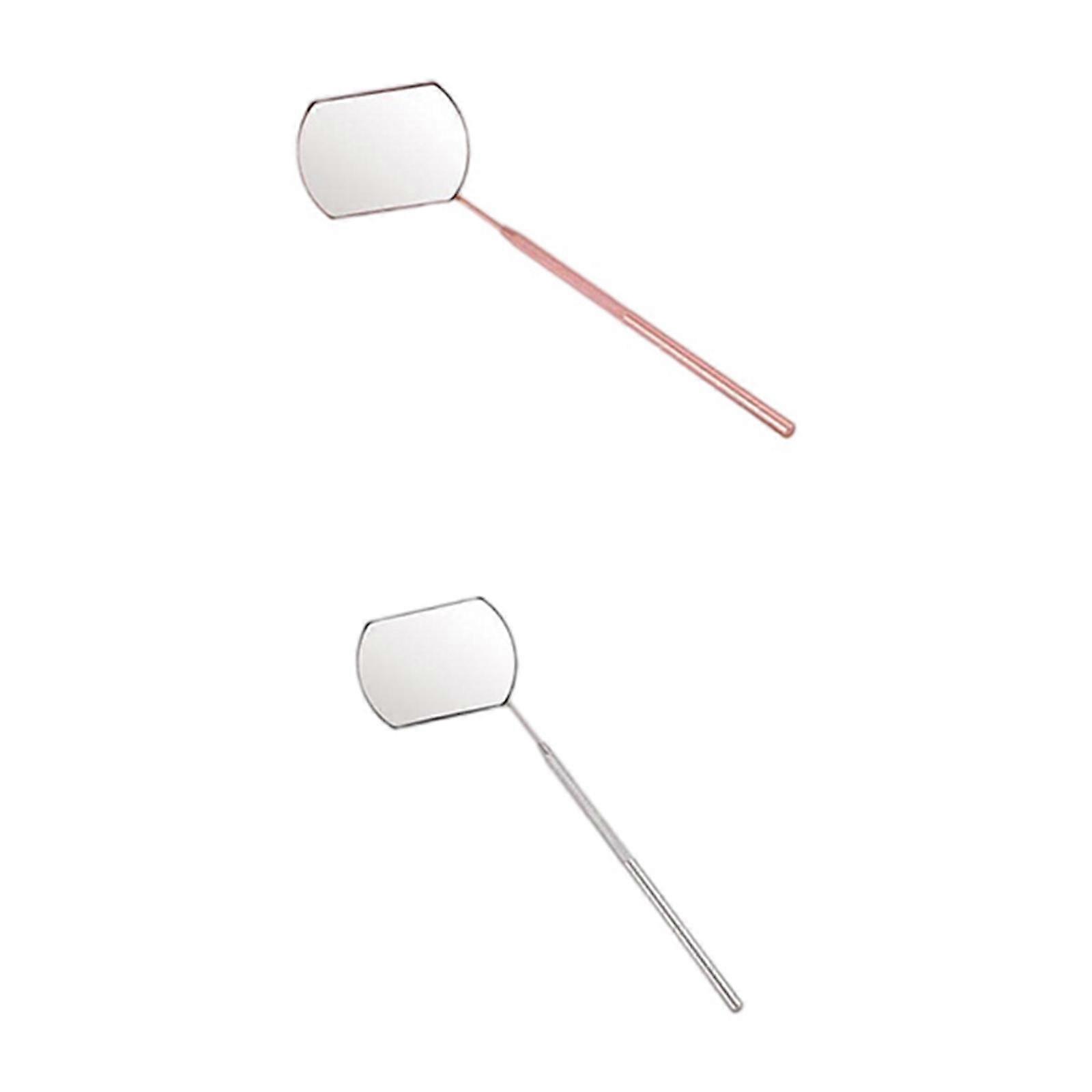 2 Piece Stainless Steel Mirror for Checking Eyelash Extension Applying Tools