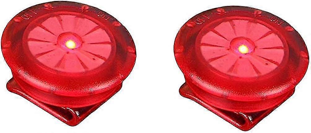 2 Pcs En cours d’exécution Lumière De Sécurité Rougeoyante Nuit En Cours D’exécution Led Mini Lumières Clip (rouge) hy