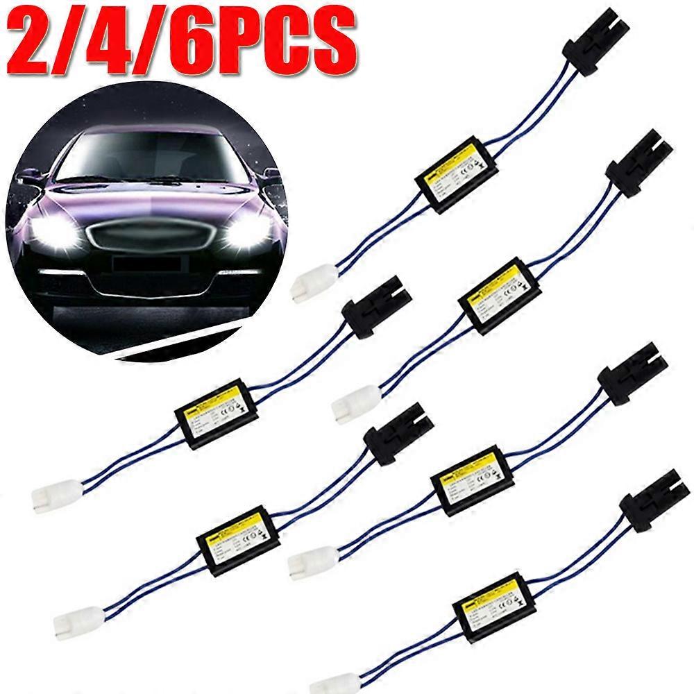 2/4/6PCS T10 Canbus Decoder Cable Universal Car Lights Canbus Cable Warning Canceller Eliminates Light Faults Plug and Play
