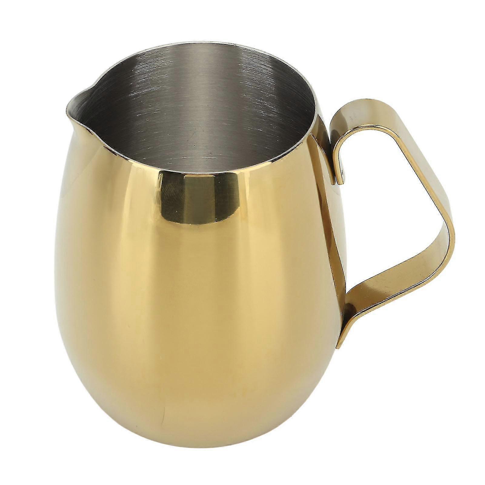 Tasse à café et lait en acier inoxydable, pichet à mousse de lait, cappuccino, latte art, pichet à lait doré, 300 ml