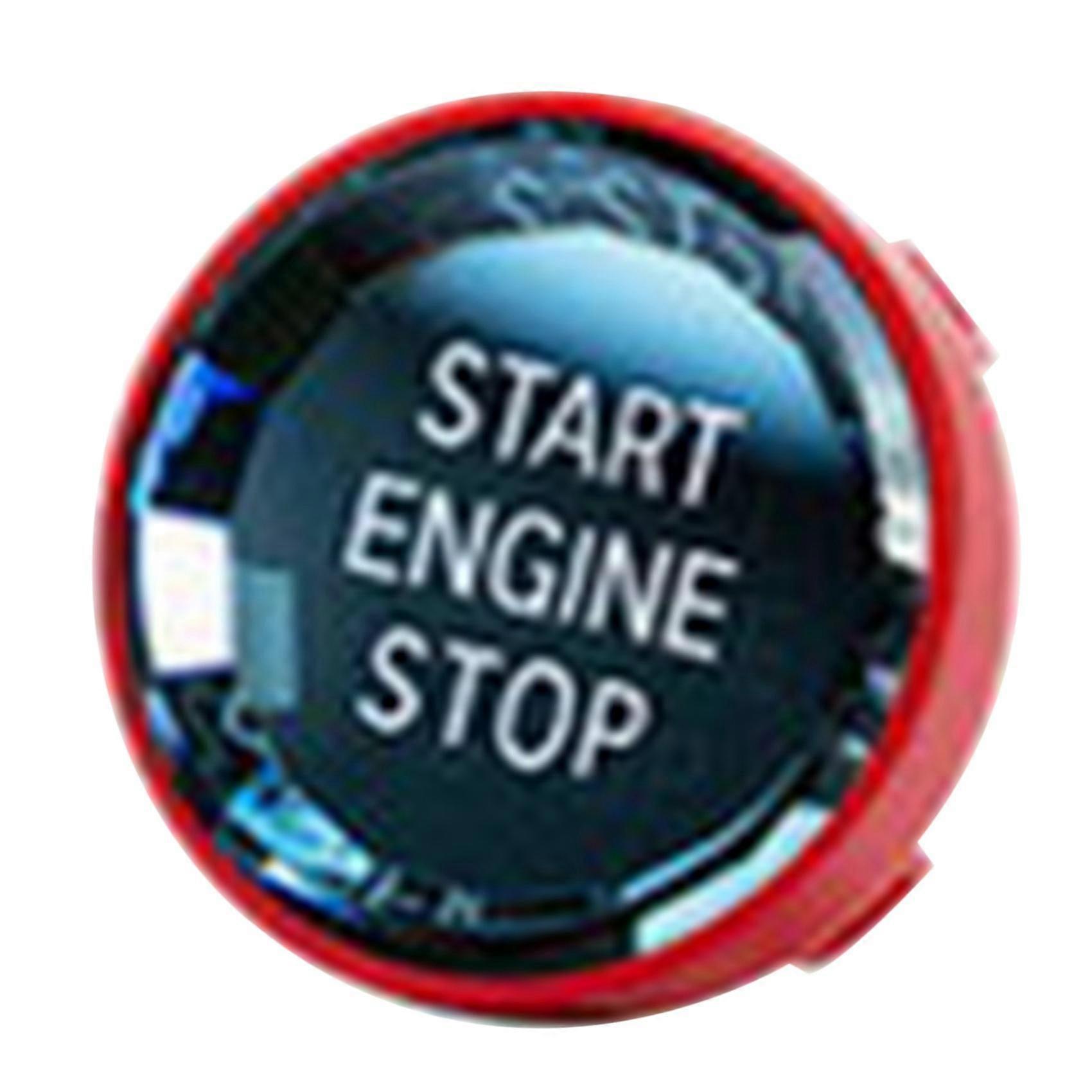 Car Cover One-key Engine Start Stop Button Sticker Trim Red