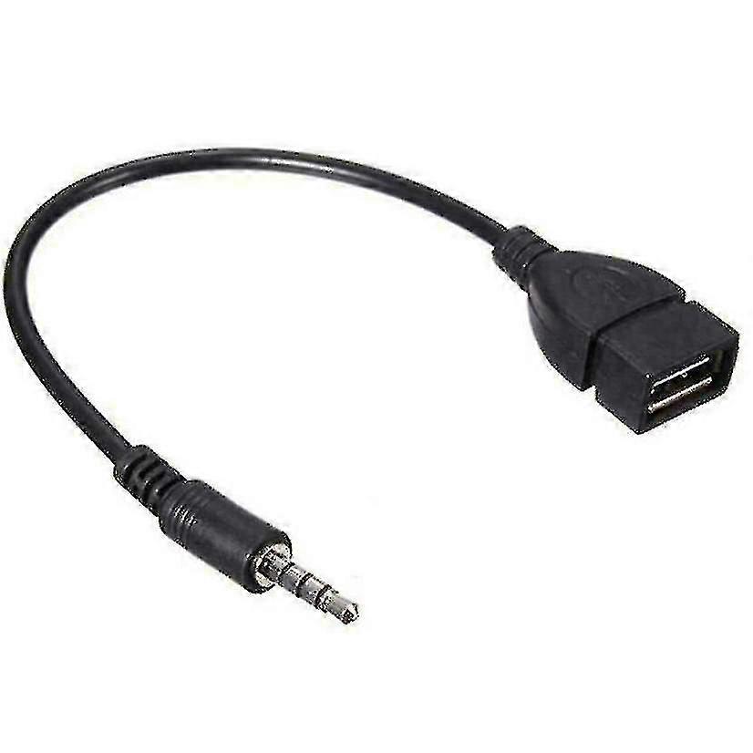 3.5mm ذكر الصوت أوكس جاك إلى USB 2.0 نوع A أنثى Otg محول محول كابل