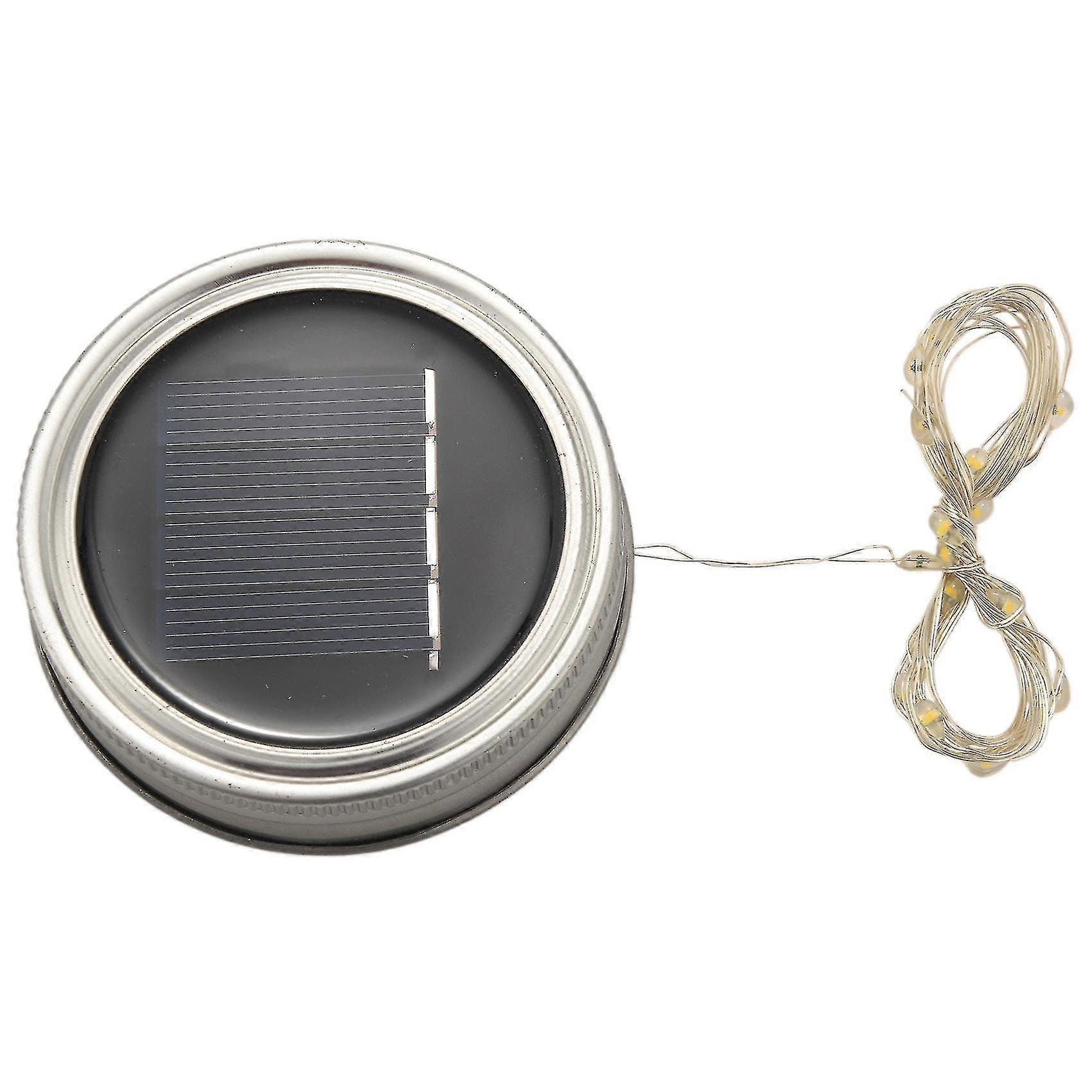 Solar Mason Jar Lid Lights, 6 Pack 20 Led String Lights,6 Hangers