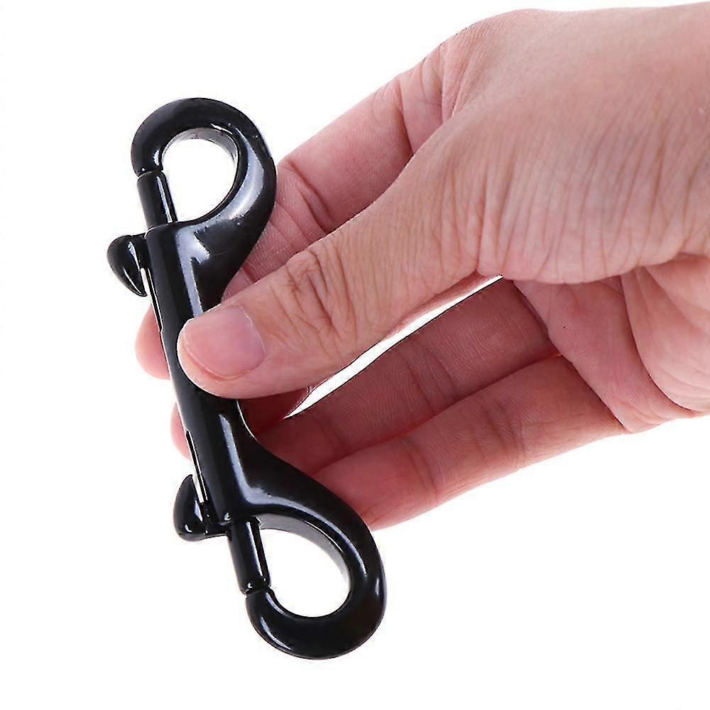 Double Ended Bolt Snap Hooks Double End Heavy Duty Trigger Snaps Lobster Clasp Snap Hook Bolt Snaps Fastener Clip - Black 4 Pcs