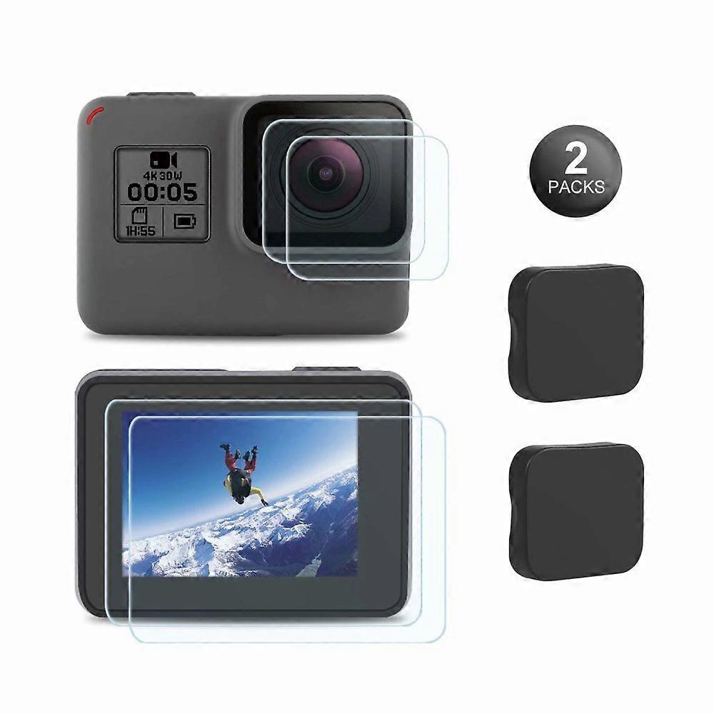 Ultra Clear Tempered Glass Screen Protector for GoPro Hero 7/5/6 - Lens and Display Protection