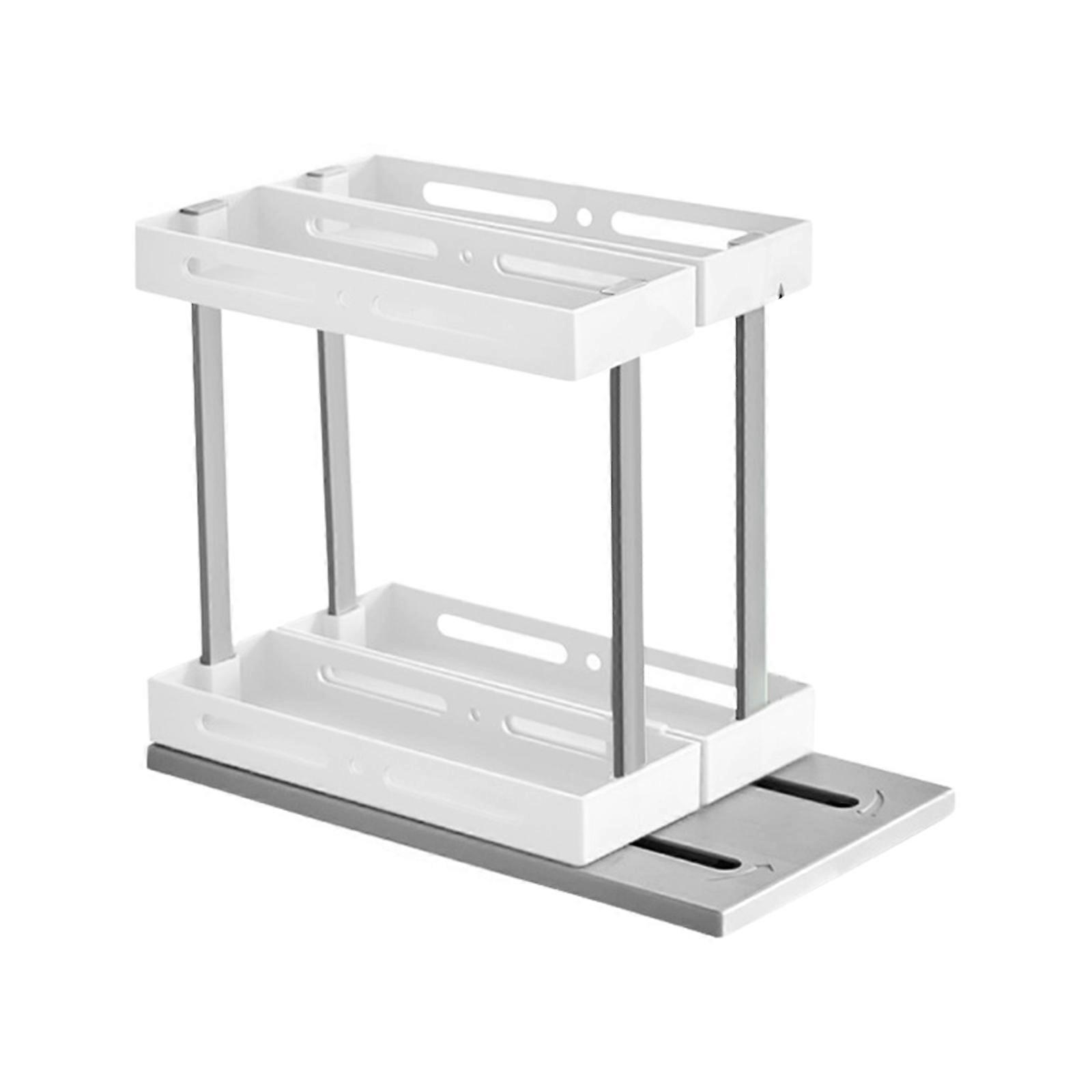 Spice Rack Save Space Foldable Rotating Multi-function Free Punching White Green Gray Two Layers Seasoning Holder