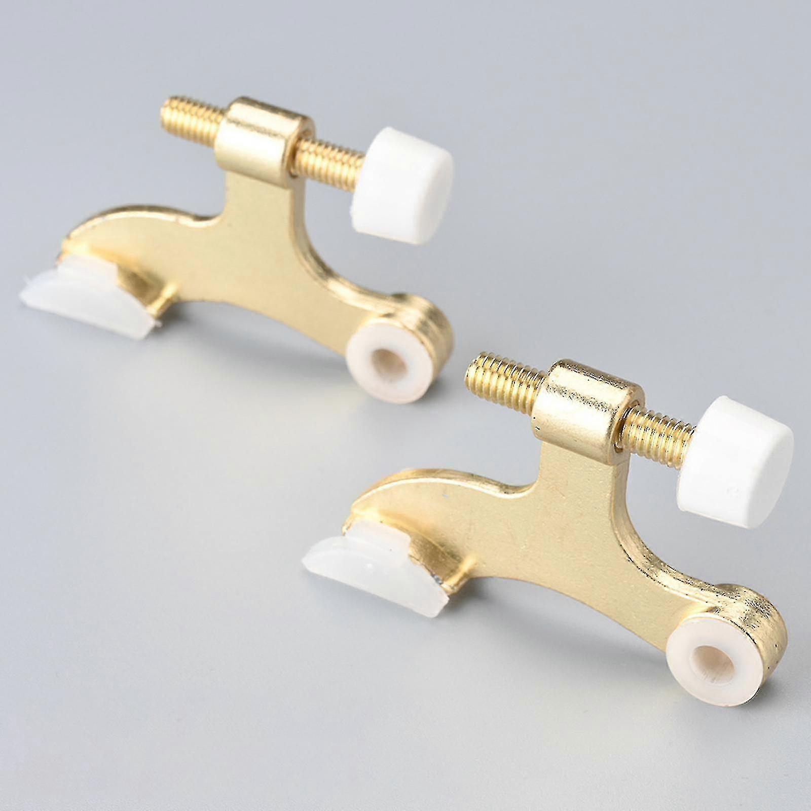 2pcs Zinc Alloy Door Stopper Buffer Hinge Pin Door Holder Heavy Duty Hidden Door Stop With Rubber Bumper Easy To Install