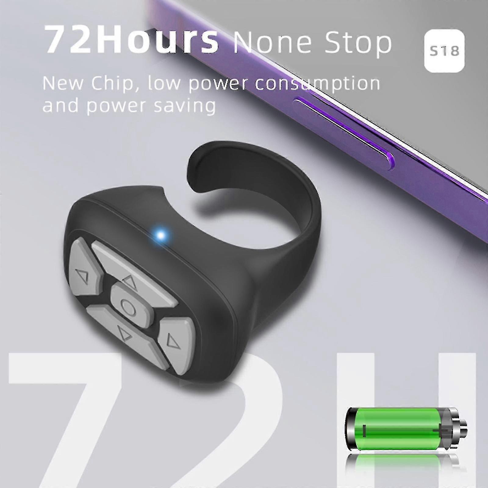 Bluetooth Ring Remote Control Tablet Mobile Phone Multifunctional App Wireless Novel Page Flipper Shake Remote Control